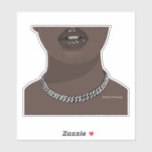 ブラック女性の美学と銀(ジュエリー)グリルツ シール (シート)