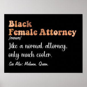 ブラック女性弁護士のおもしろい定義 弁護士 ポスター