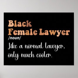 ブラック女性弁護士の定義 ユーモアあふれる女性弁護士 ポスター