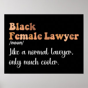 ブラック女性弁護士の定義 ユーモアあふれる女性弁護士 ポスター