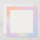 ブラック女性数々のカラーパーティーアート サンキューカード (裏面)