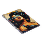 ブラック女性:キュービストのアーティストマグネット ノートブック (右側)