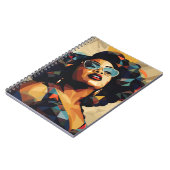 ブラック女性:キュービストのアーティストマグネット ノートブック (左側)