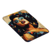 ブラック女性：キュービストのアーティストマグネット マグネット (右側)