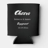 ブラック婚約パーティ応援 缶クーラー (正面)