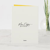 ブラック子猫とイエローデイジー カード (裏面)