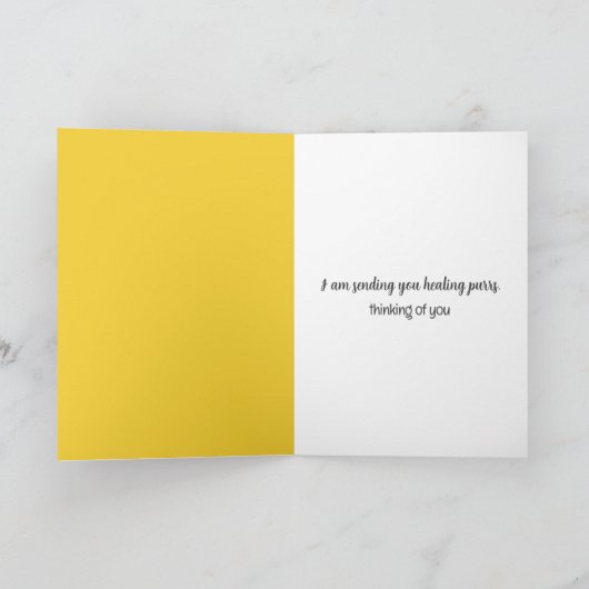 ブラック子猫とイエローデイジー カード (内部)