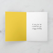 ブラック子猫とイエローデイジー カード (内部)