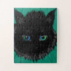 ブラック子猫 ジグソーパズル