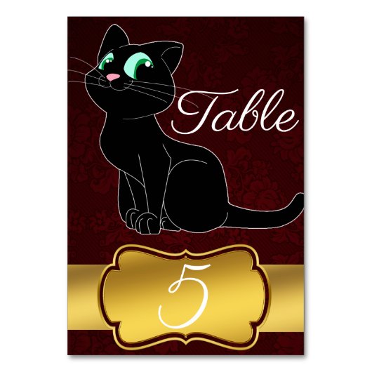 ブラック子猫 テーブルナンバー (正面)