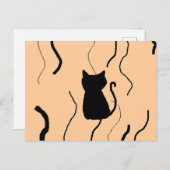 ブラック子猫 ポストカード (正面/裏面)