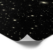 ブラック宇宙スターズ背景ウォールペーパーCUSTOMIZA ポスター (角)
