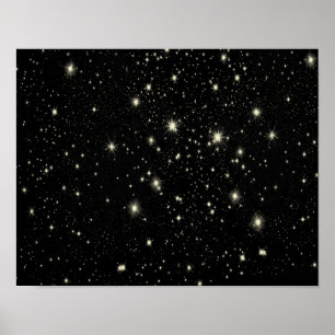 ブラック宇宙スターズ背景ウォールペーパーCUSTOMIZA ポスター