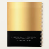 ブラック実在金ゴールドエステートブローカーエージェントハモダンウス プランナー手帳 (裏面)