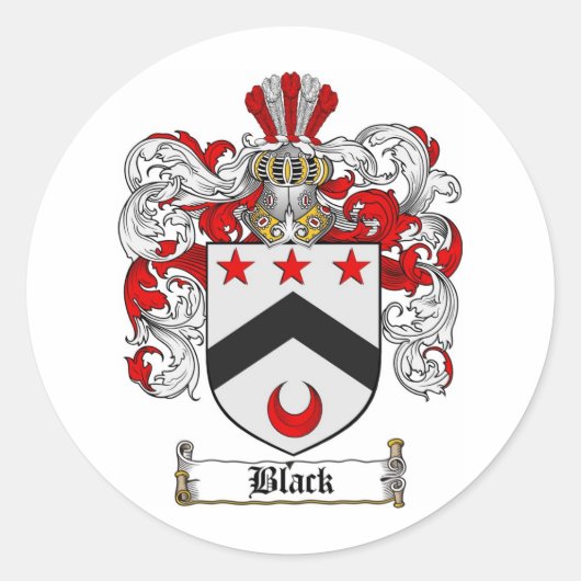 ブラック家紋 – ブラックコート・オブ・アームズ ラウンドシール (正面)