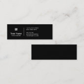 ブラック小さなビジネスのロゴシンプルミニマモダンリスト スキニー名刺 (正面/裏面)
