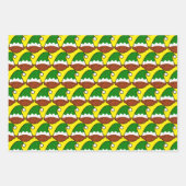 ブラック小妖精や小人顔 ラッピングペーパーシート (正面3)