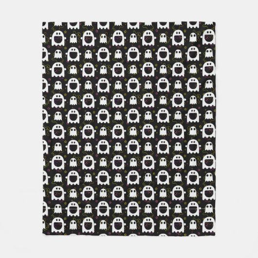 ブラック幽霊フリースブランケット フリースブランケット (正面)