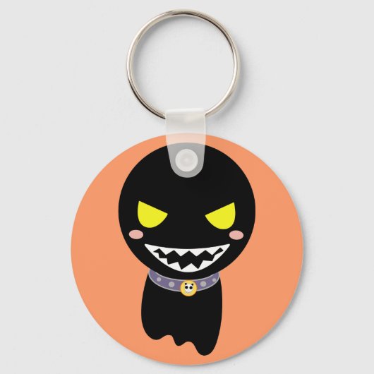 ブラック幽霊 キーホルダー (正面)
