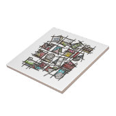 ブラック幾何学アスタイリッシュートモダンを飾る タイル (側面)