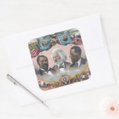 ブラック廃止論者とFr3d3rick Bailey Douglass スクエアシール (封筒)