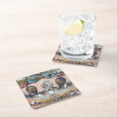 ブラック廃止論者とFr3d3rick Bailey Douglass スクエアペーパーコースター (インサイチュ)