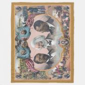 ブラック廃止論者とFr3d3rick Bailey Douglass フリースブランケット (正面)