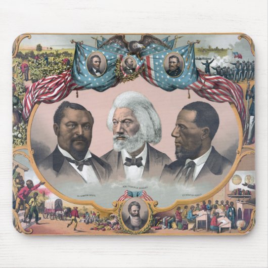 ブラック廃止論者とFr3d3rick Bailey Douglass マウスパッド (正面)