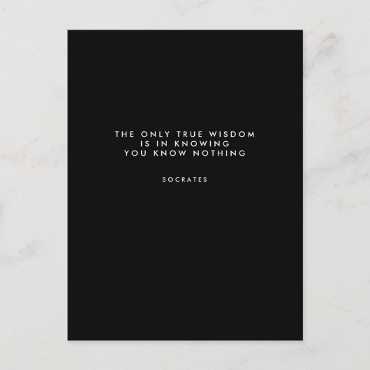 ブラック引用文はがきパーソナライズされたギフト男性へ ポストカード (正面)