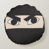 ブラック忍者 ラウンドクッション (裏面)