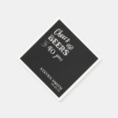 ブラック応援とビーおもしろいザー40歳の誕生日 スタンダードカクテルナプキン (角)