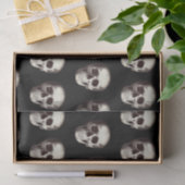 ブラック怖いスカルパターンハロウィーン 薄葉紙 (ギフト)