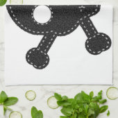 ブラック感じスカル キッチンタオル (折り畳み)