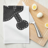 ブラック感じスカル キッチンタオル (四つ折り)