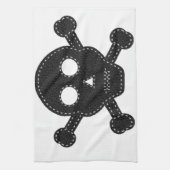 ブラック感じスカル キッチンタオル (縦)