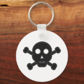 ブラック感じスカル キーホルダー (正面)