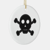 ブラック感じスカル セラミックオーナメント (右)