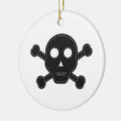 ブラック感じスカル セラミックオーナメント (左)