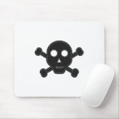 ブラック感じスカル マウスパッド (マウス)