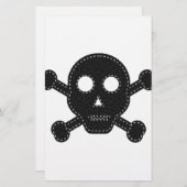 ブラック感じスカル 便箋 (正面/裏面)