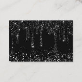 ブラック感謝していグリッターのパッケージ挿入 名刺 (裏面)