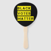 ブラック投票物質ステンシカスタムル色 ハンドファン (正面)