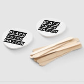 ブラック投票物質ステンシカスタムル色 ハンドファン (組立なし)