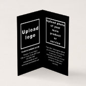 ブラック折り畳み名刺のブランドと製品 名刺 (内部)