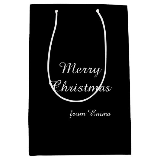 ブラック抱き枕 ミディアムペーパーバッグ (正面)