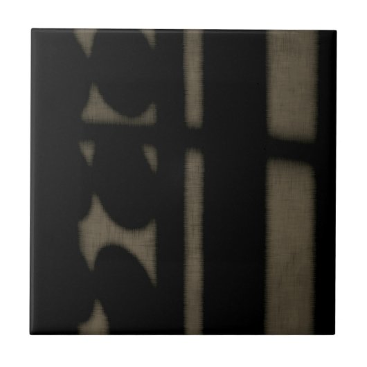 ブラック抽象芸術アート タイル (正面)