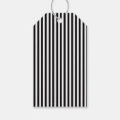 ブラック抽象芸術ストライプのクリスマスツリー ギフトタグ (裏面)