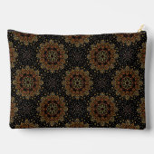 ブラック抽象芸術デザインメイクアップバッグ アクセサリーポーチ (裏面)