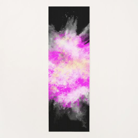 ブラック抽象芸術パワーヨガトレーニングモダンヨガマット ヨガマット (正面)