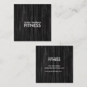 ブラック抽象芸術フィットネス名刺 スクエア名刺 (正面/裏面)